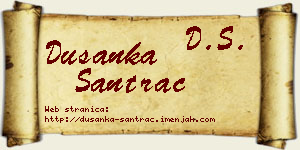 Dušanka Santrač vizit kartica